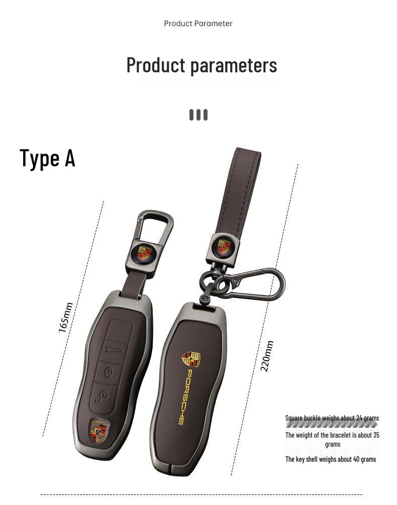 Porsche Key Case for New Macan, Cayenne, Panamera, 911, Maca, 718