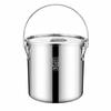 304 Stainless Steel Bucket Easy Carry Handle Lidded Pail Food