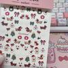 Waterproof 3D Christmas Apple Nail Stickers with Cute Dachshund Dog & Butterfly Designs