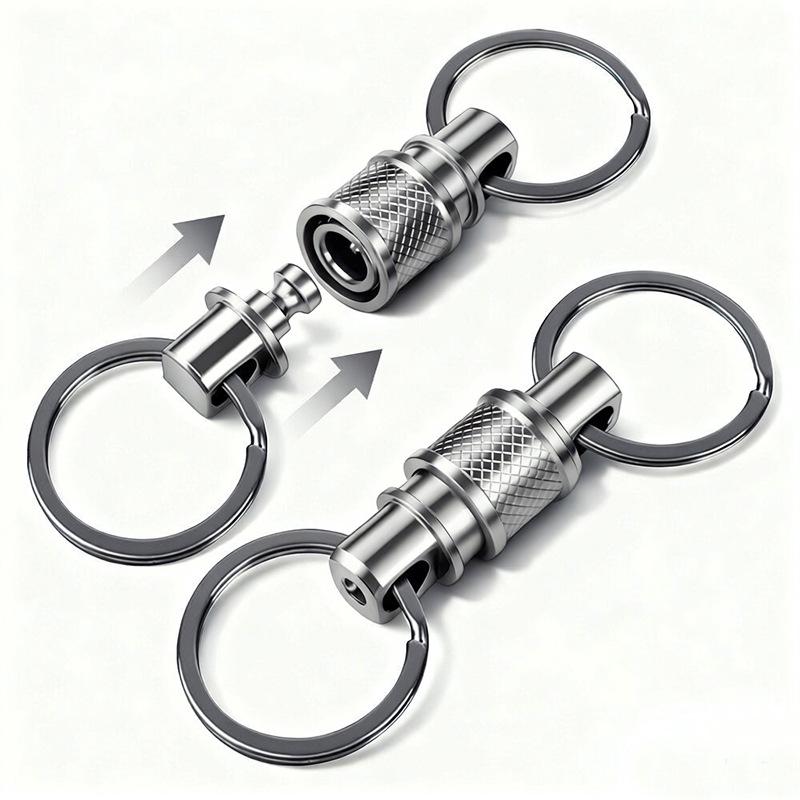 Stainless Steel 360° Rotating Multifunctional Detachable Keychain Hook