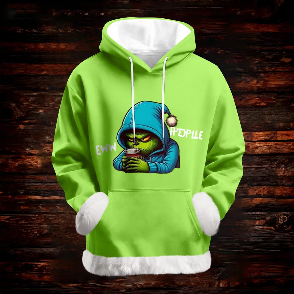 Women's Casual Fashion Print Long Sleeve Hooded Sweatshirt Top