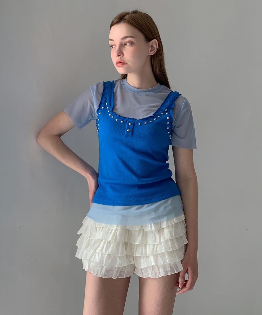 Baseukala Frill Cancan Banding Shorts (2Colors)