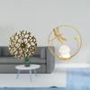Rustic Scenic Wrought Iron Crystal Ball Sculpture Metal Wall Art Figurine Plaque 3D Hanging Pendants