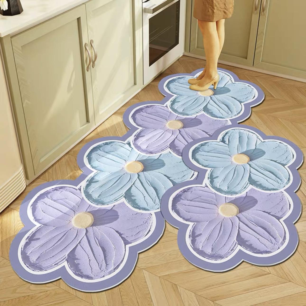 

Kitchen Floor Mat Non-slip Living Room Long Rug Entrance Door Mat Bedroom Carpets Home Decor Alfombra Tapis 1PC 40X60cm