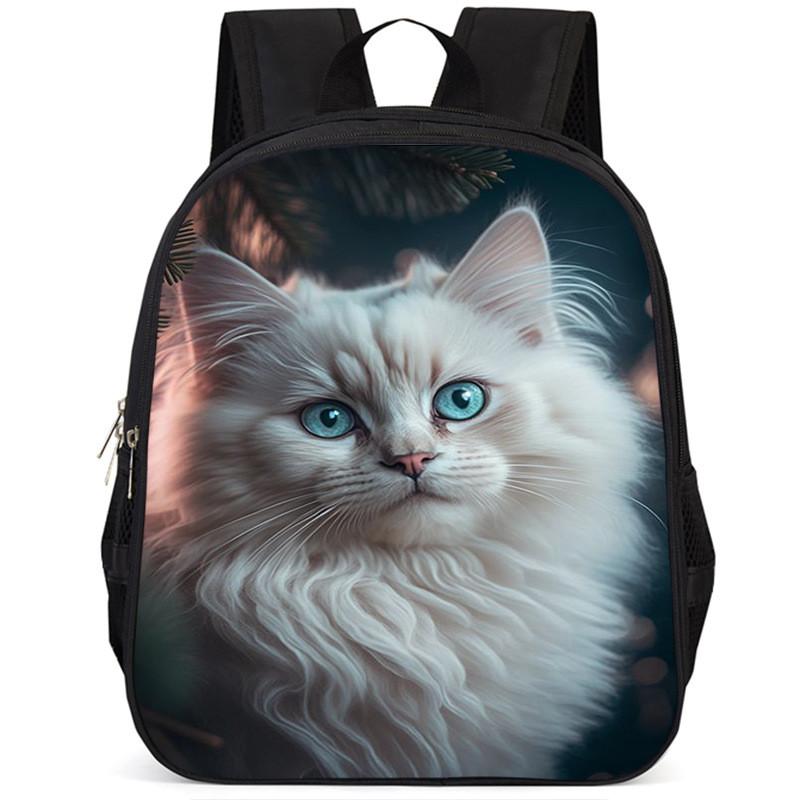 Adorable Cat 15-inch Large Capacity School Backpack Lightweight Oxford Fabric