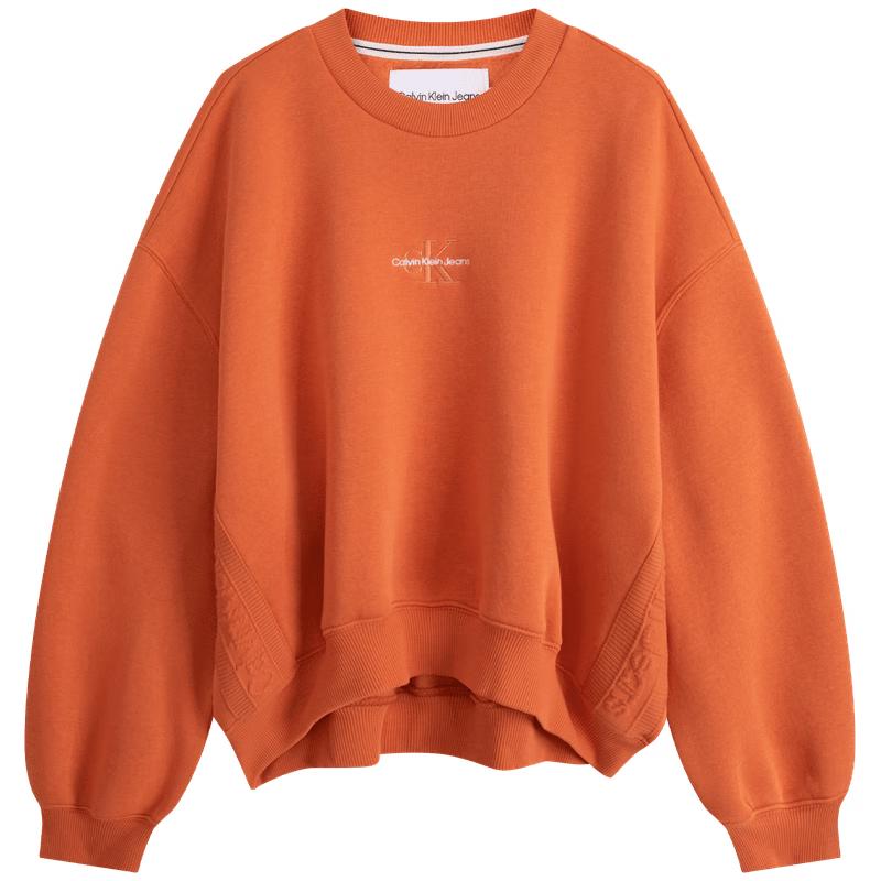 Calvin Klein Jeans Women s Loose Fit Fleece Dropped-Shoulder Sweatshirt S