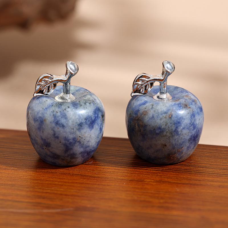 Multicolor Natural Crystal Jade Apple Ornaments - 12 Colors Christmas Gift