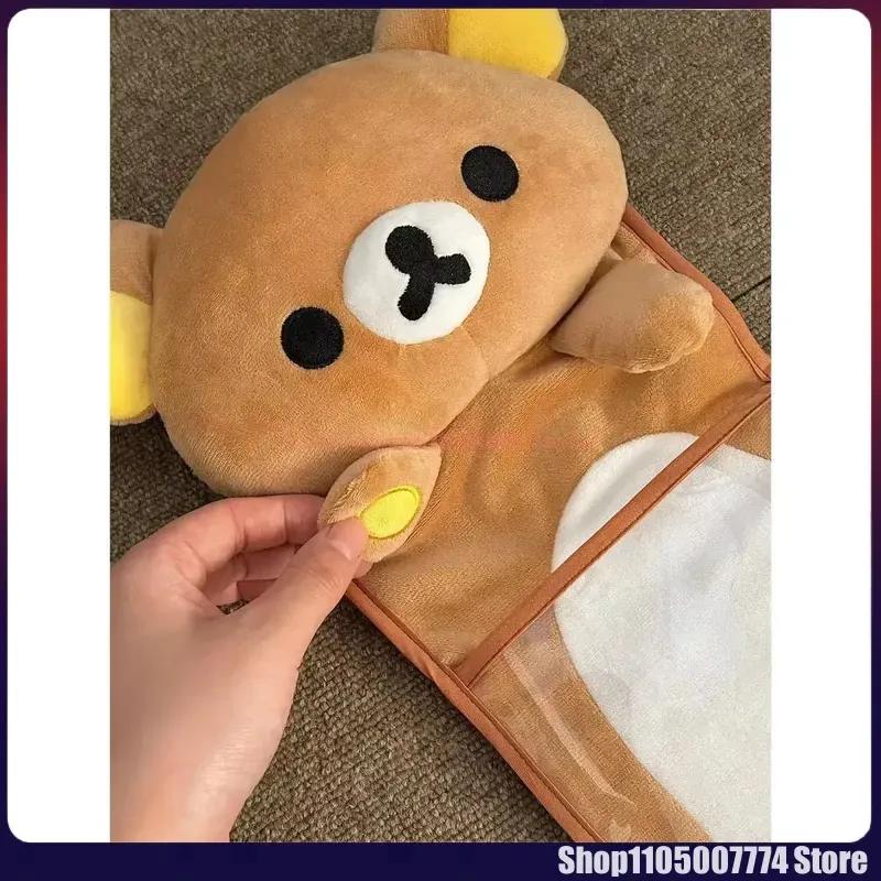 Borsa portaoggetti da appendere alla parete Rilakkuma Kawaii Borsa da appendere alla porta Rilakkuma Orso Cartone Animato Grande Capacità Borsa portaoggetti Varie Regali