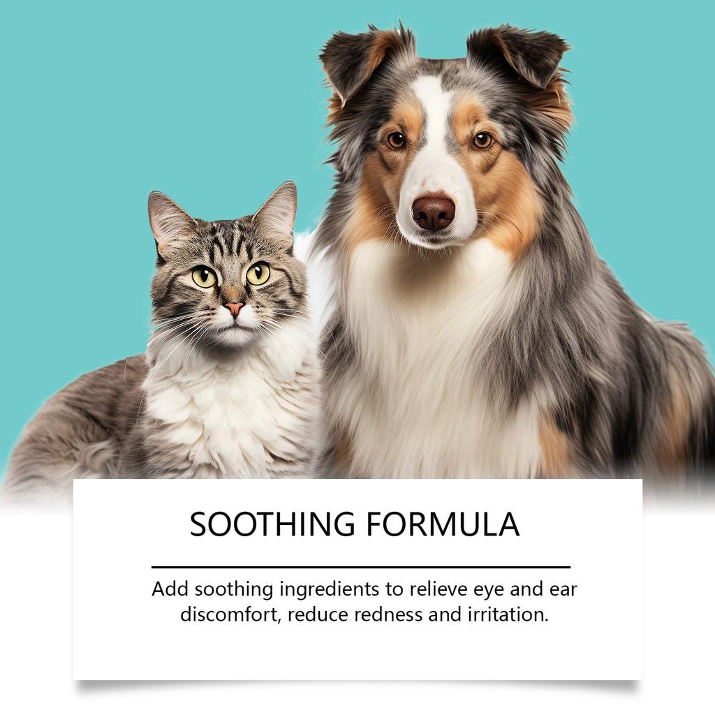 Cat And Dog Eye And Ear Cleaning Wet Wipes, Gentle  Pads For Removing Pet Tear Stains 10ml