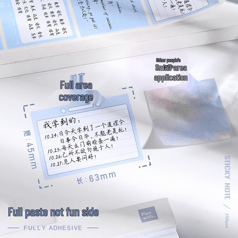 Gradient Color Sticky Notes - Full Adhesive Index Tabs for Students