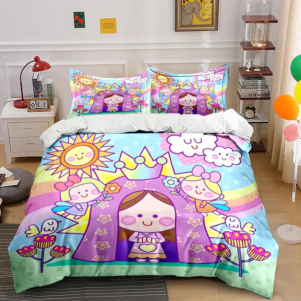 Whimsical Princess Fairy Tale Set  Kid'S And Adults' Bedroom Decor, Exquisite Three-Piece Bedding Set Gift