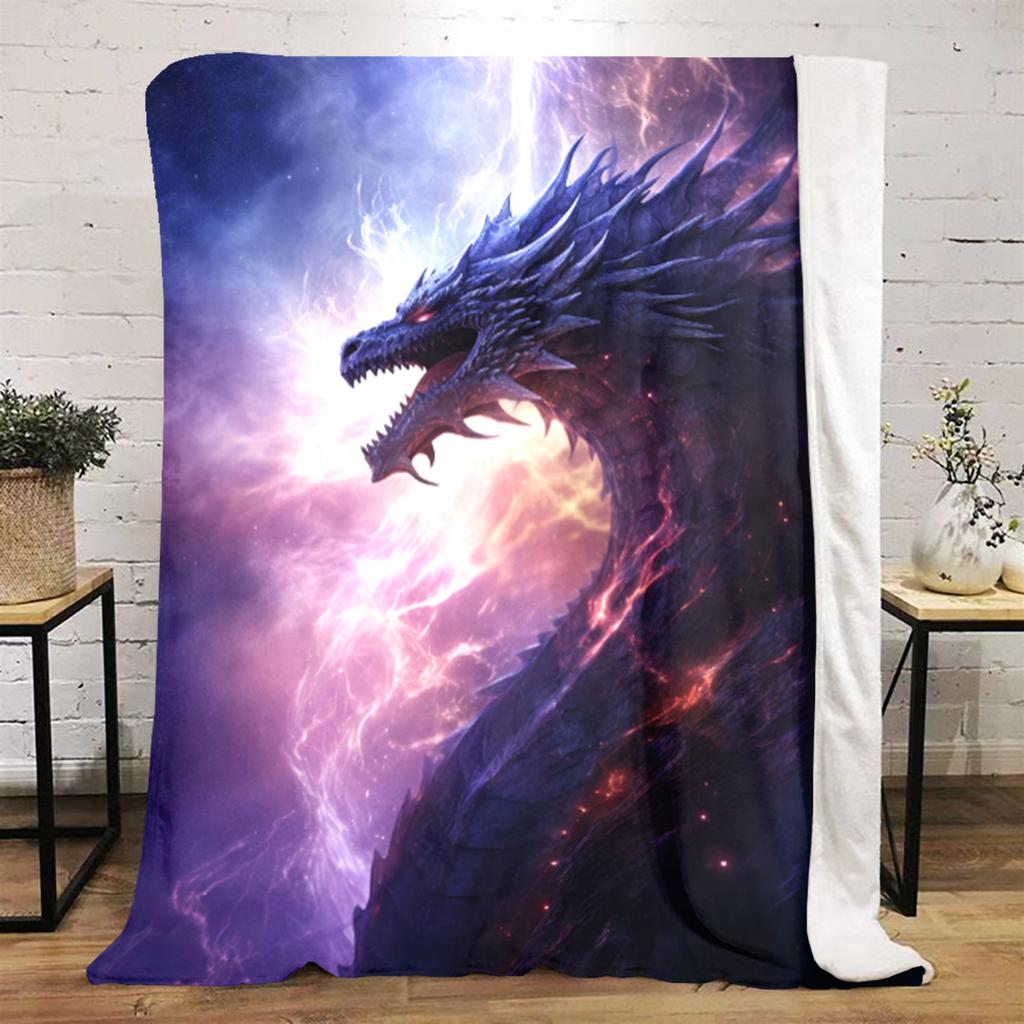 Dragon Throw Blanket All Seasons Soft Comfortable Couch Office Nap Blanket Travel Blanket Festive Gift