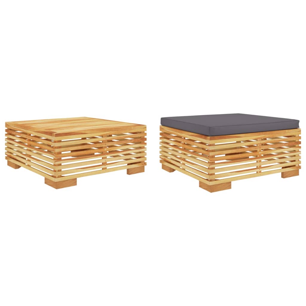 2 Piece Garden Lounge Set Solid Teak Wood