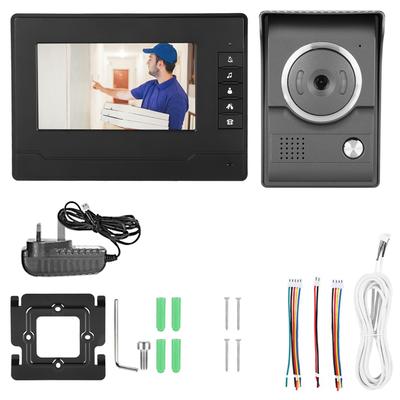 7 Zoll TFT/LCD HD Wasserdichtes Kabelgebundenes Video-Türsprechanlagen-Türklingel Infrarot-Nachtsicht-Türtelefon