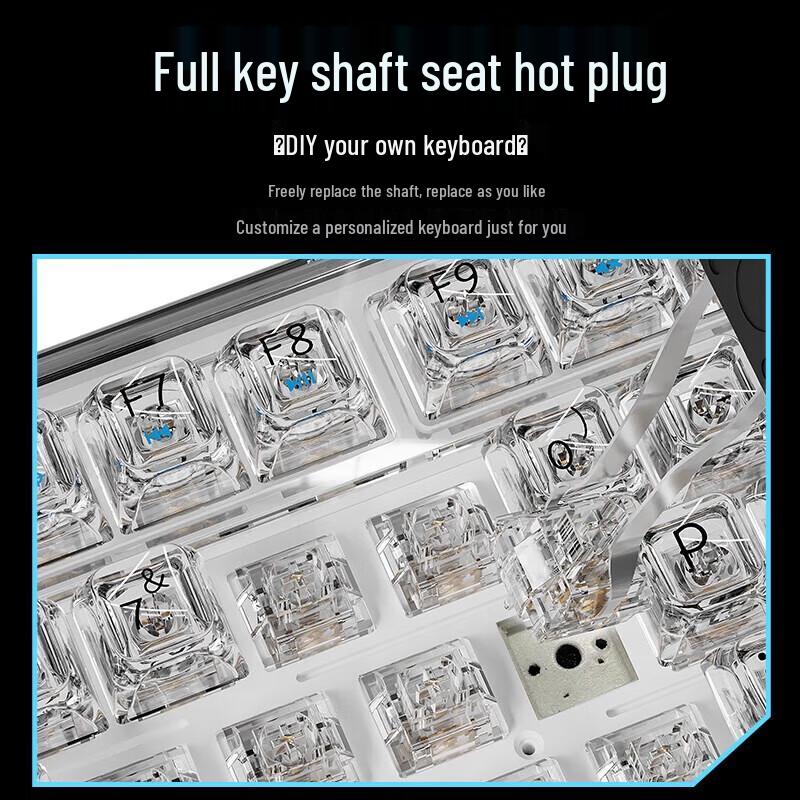 Qianxingzhe V99 Tri-Mode Transparent Gasket Mechanical Keyboard & Mouse Set