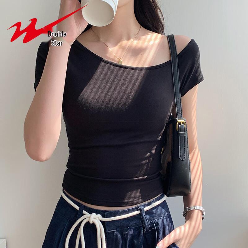 Women's Asymmetric Off-Shoulder Short Sleeve T-shirt