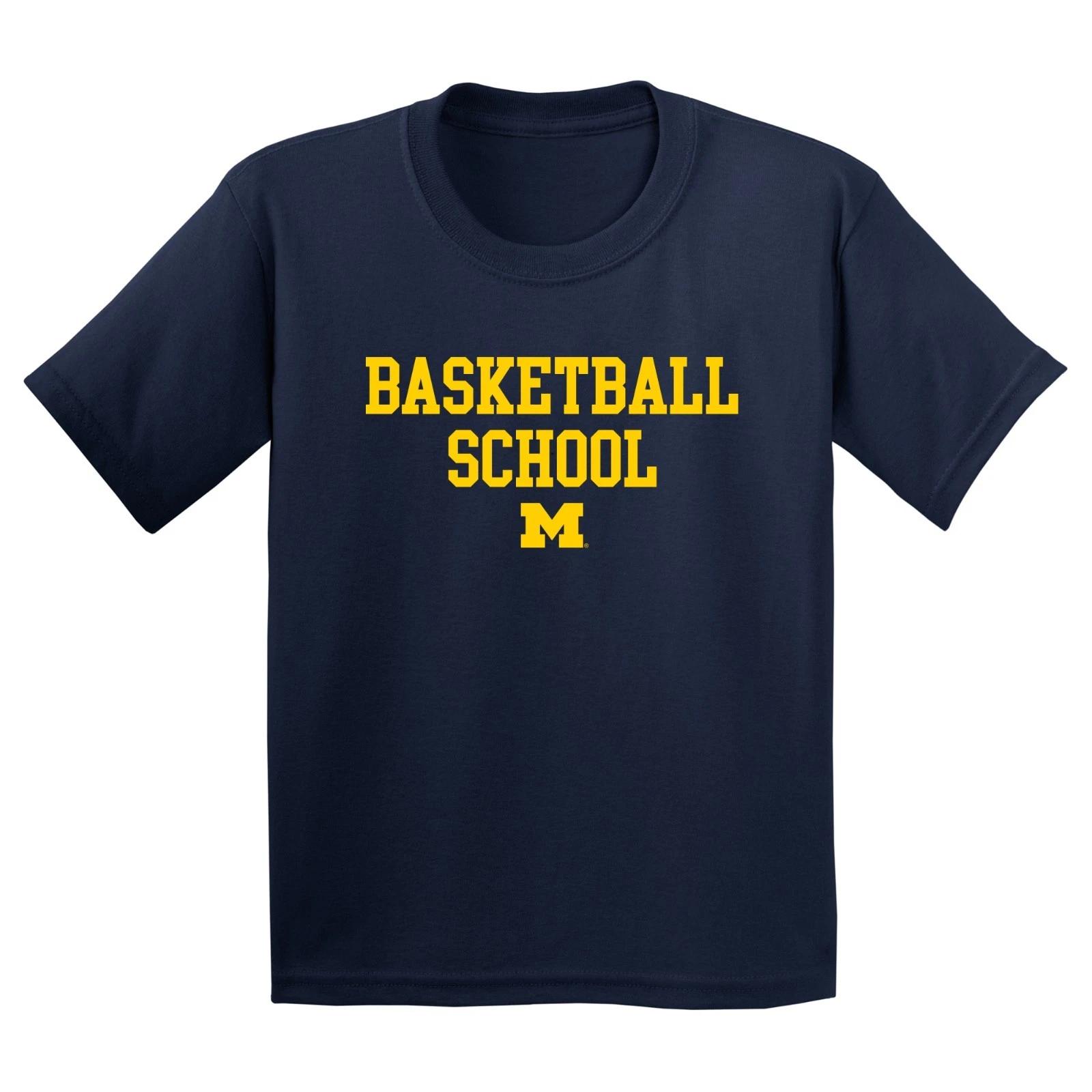 Michigan Basketball School Youth T-Shirt - Navy L