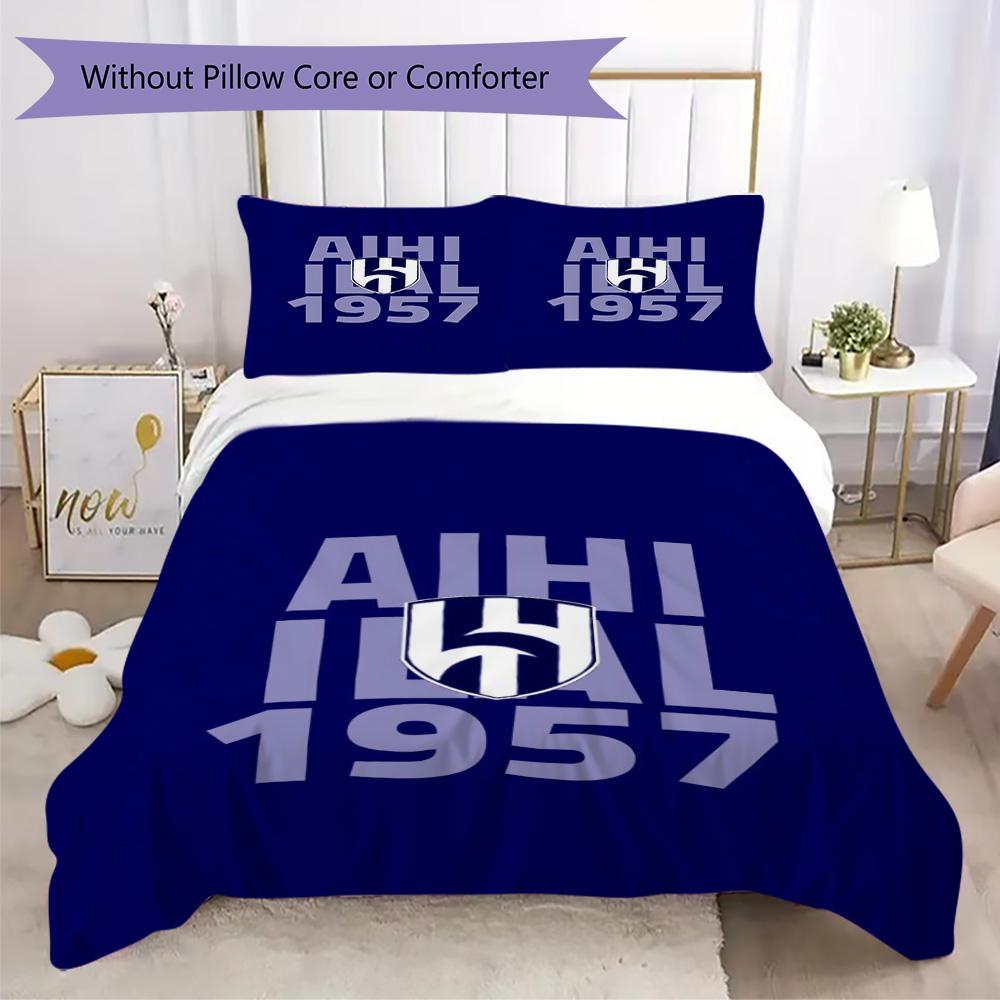 Roshn Saudi League football team Al Hilal SFC Neymar da Silva Santos Júnior Home Decoration Soft Bedding Down Pillowcase Duvet Cover (without core) K4