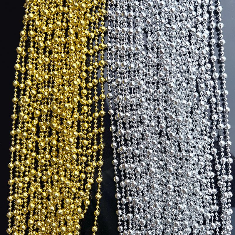 8+4mm Earth Bead Acrylic Chain for Wedding Decor, Christmas Tree, and DIY Jewelry
