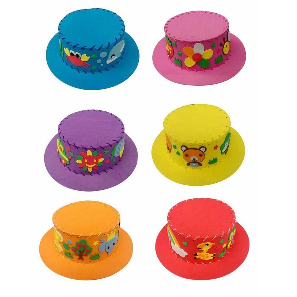 Creative Diy Sewing Eva Hat Puzzle Early Education Cartoon Animal Hat Cap Diy Project