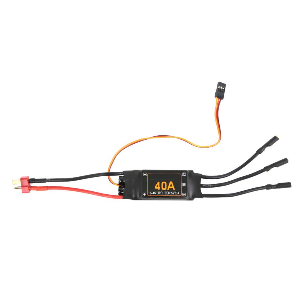 40A Speed Controller Brushless ESC RC Drone Helicopter FPV Parts AccessoriesBlack