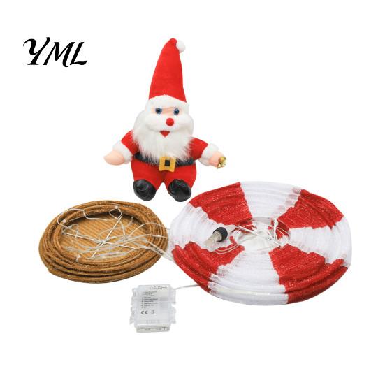 Reusable Christmas Party Supplies Santa Claus Hot Air Balloon Lantern, Lighted Outdoor Decoration with Foldable Holiday Decorations LED String Lights,