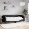 Vidaxl Sofa Z Materacem Do Spania, Czarna, 90X200 Cm, Tkanina