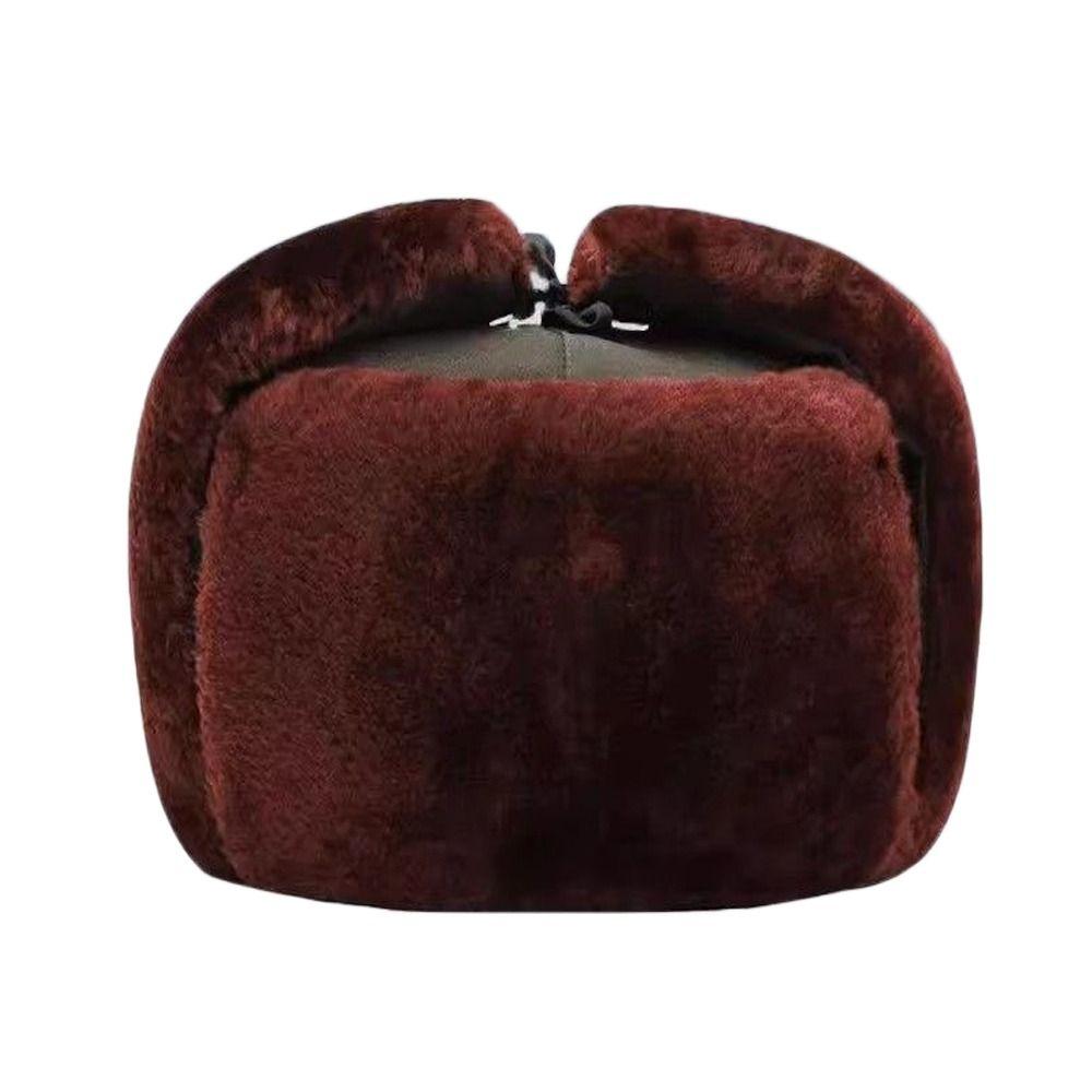 Warm Winter Cap Windproof Ushanka Fur Hat Outdoors Ski Russian Cap  for Men Women