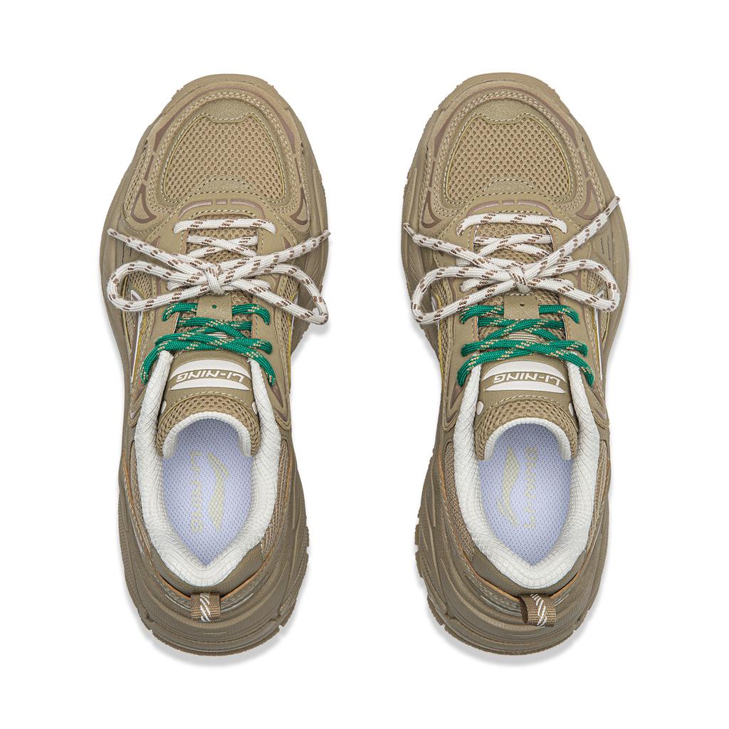 Li Ning Brown Sugar Casual Shoes Women's Low Top Flower Beaver Khaki AGCV366-3