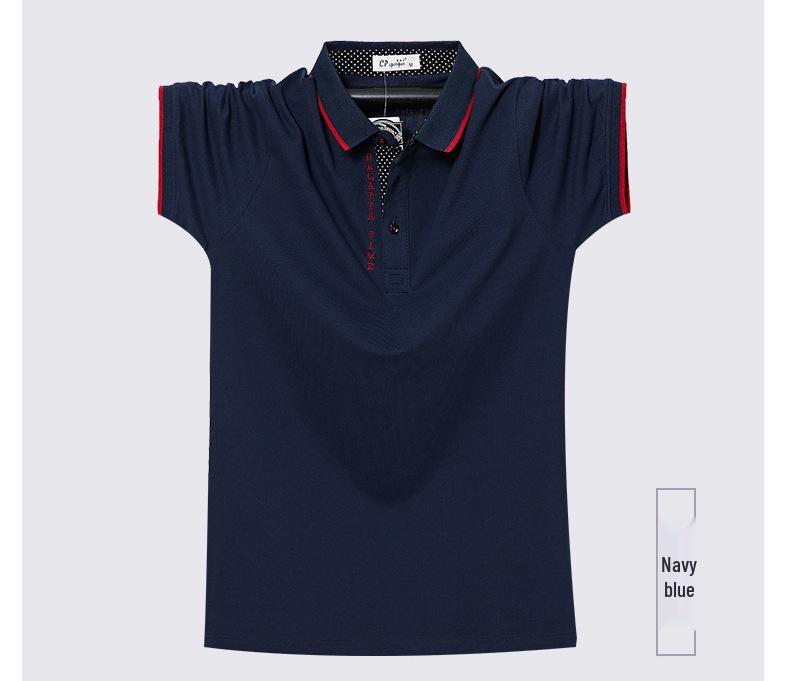Men's 7XL Summer Polo Shirt - Big Size Cotton Short Sleeve with Turn-Down Collar
