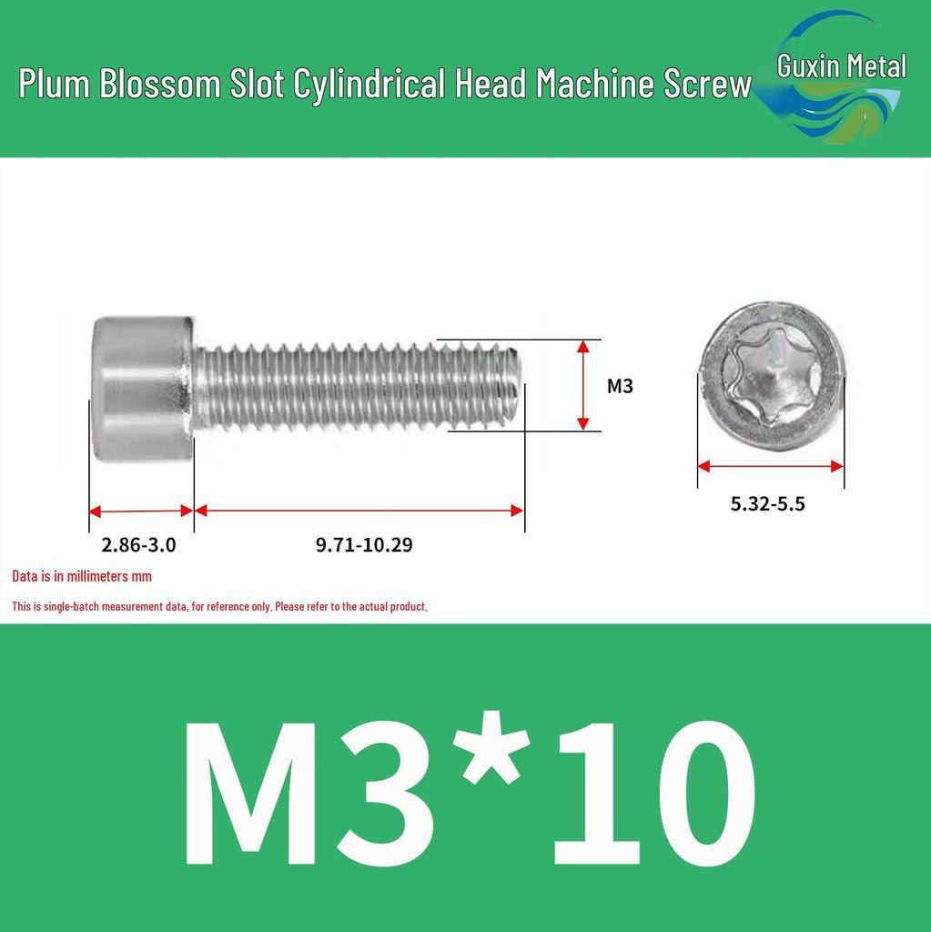304 Stainless Steel Torx Head Machine Screws M1.6-M3