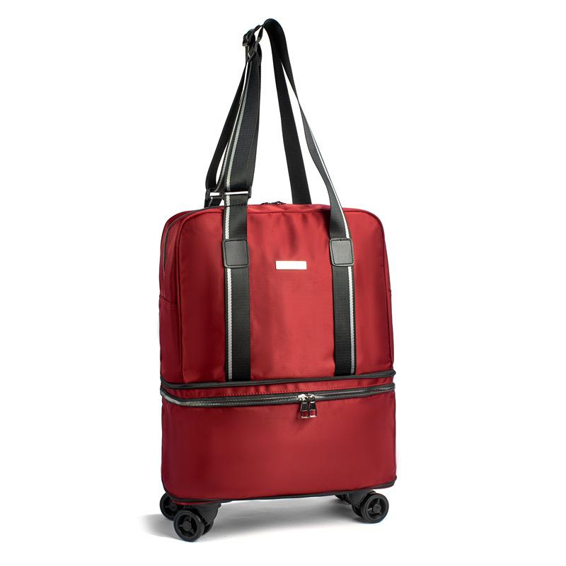 

Портативный водонепроницаемый багаж большой емкости, легкая и легкая сумка для хранения багажа на дальние расстояния и дорожная сумка M красный