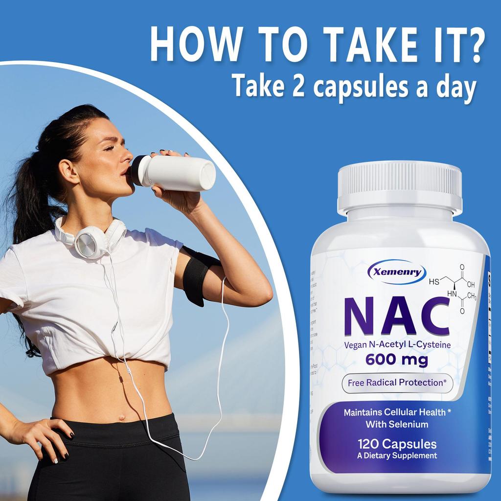 NAC 600 mg - N-acetylcystein - Zdraví dýchacích cest, Plíce, Čištění jater a ledvin