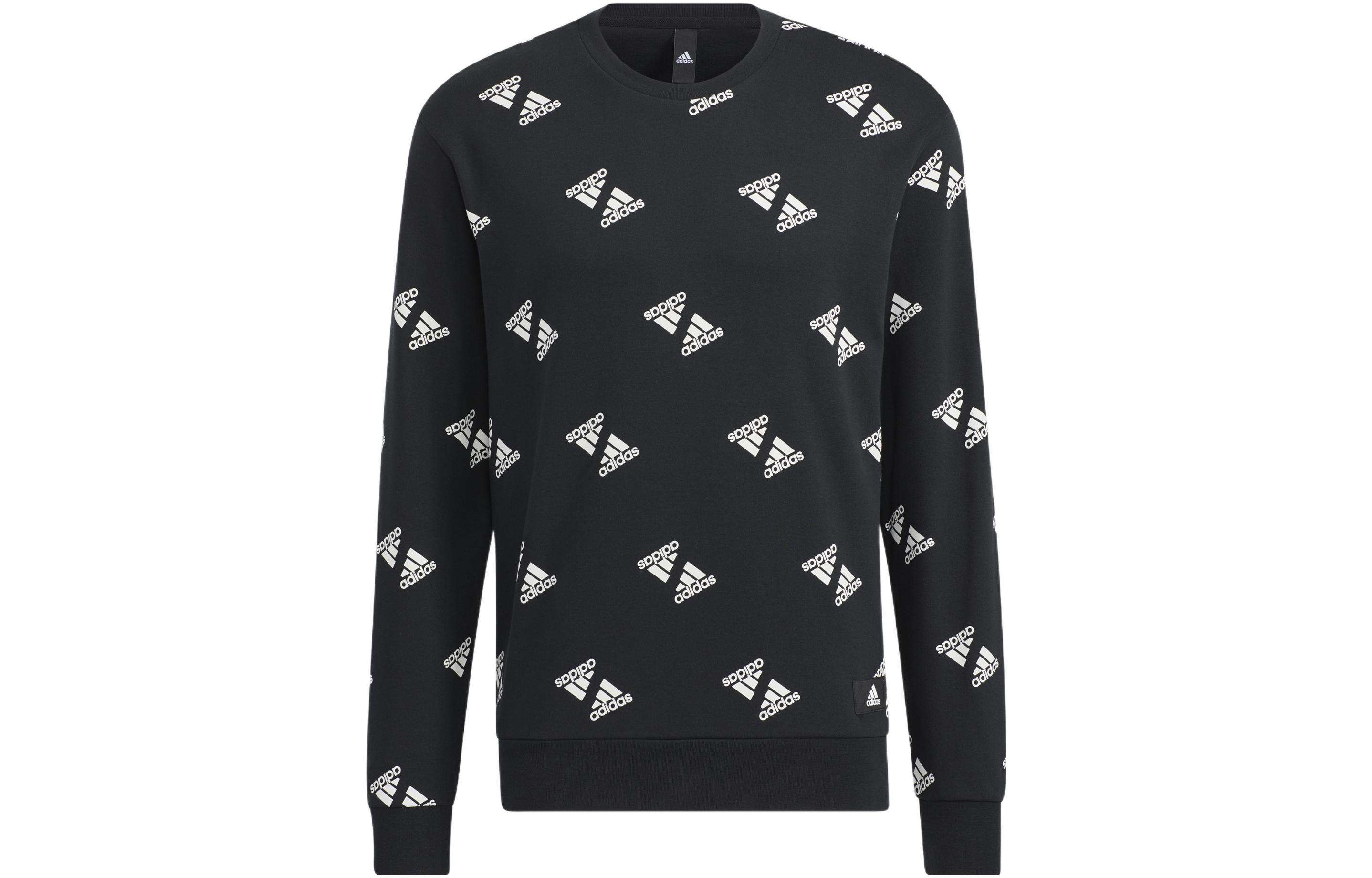 Adidas Sweatshirts Unisex Black Crew Neck Moderate Regular HE7447 M