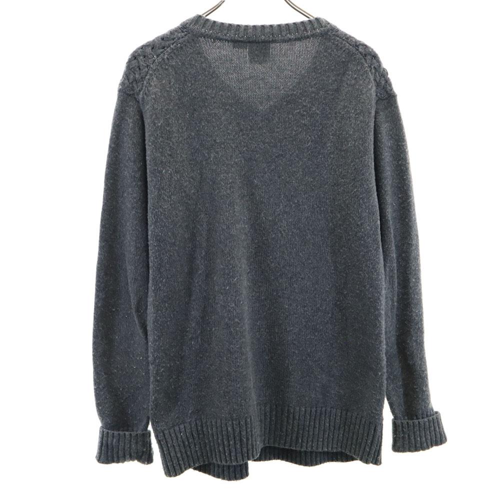 ARMANI EXCHANGE Long sleeve V neck sweater M Charcoal gray knit Men's Used