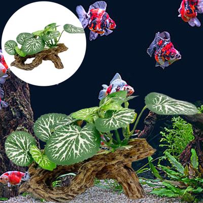 Fish Tank Decoration Artificial Plant Aquarium Ornament Fish Tank Accessory Aquatic Decor for Betta Fish Smaller Reptiles