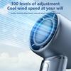 New Electric Fan Technology Display 8000mah Wireless Portable Air Circulator Fan Desktop Air Cooling Cooler Quiet Fan 2025