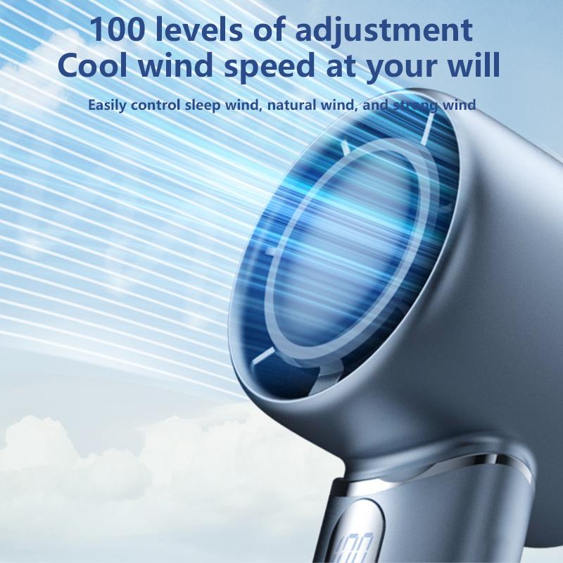 New Electric Fan Technology Display 8000mah Wireless Portable Air Circulator Fan Desktop Air Cooling Cooler Quiet Fan 2025