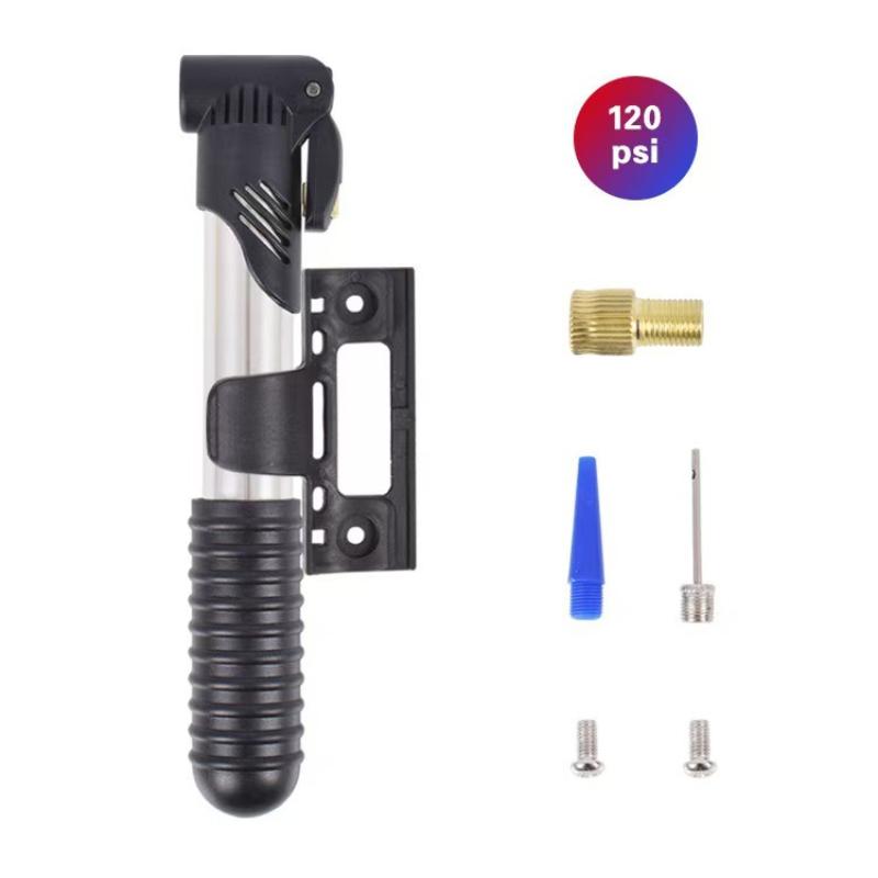 Portable Mini Bike Pump With Bracket Hand Cycling Mountain Bike Air Pump Bicycle Tire Inflator Bicycle Parts onesize