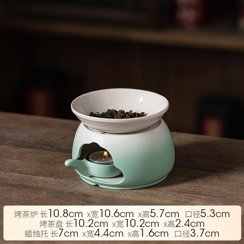Kung Fu Tea Set Gradual Change Ceramic Teapot Teacup Brewing Tea Stove Tea Warmer Incense Insert Small Set Gift Box Business Souvenir