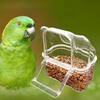 Yousheng 2Pcs Parrot Feeder Large Capacity Water Bowl Transparent Bird Trough Pet Food Dispenser Cage Accessories