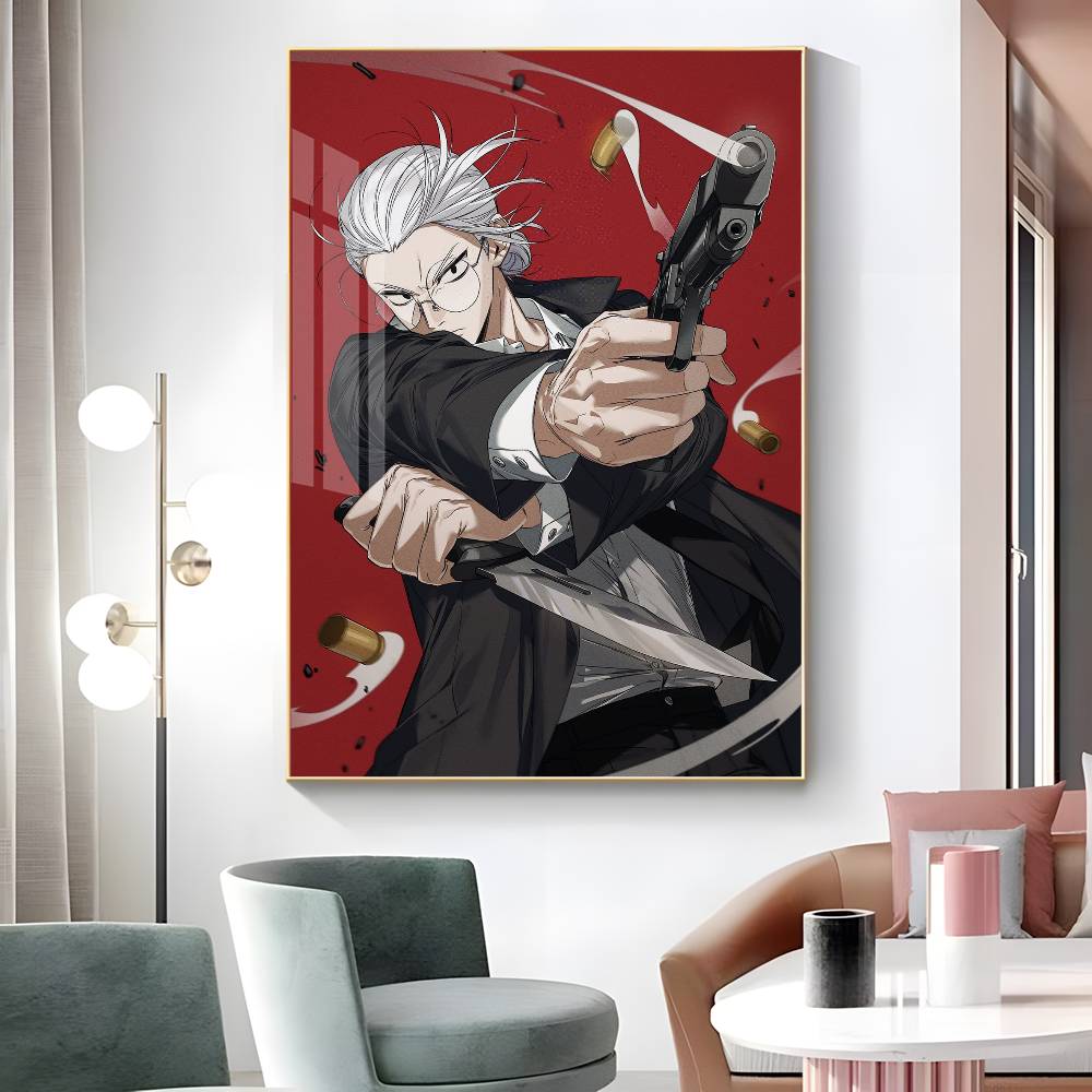 1pc Anime Sakamoto Days Poster Sticker Print Waterproof Wall Art For Living Room Bedroom Home Decor