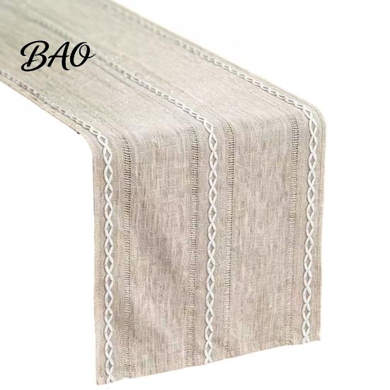Modern Minimalist Table Runner Cotton Linen for Dining Table, Nordic Long Desk Kitchen Coffee Tea Natural Rustic Home Decor Moisture Absorbent