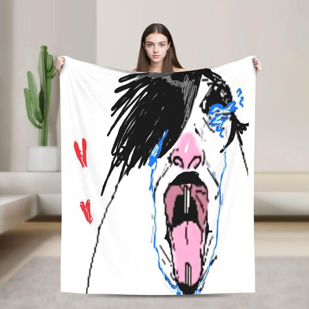 Relax Hamster Caveman Blanket Accessories Sofa Decorative Throw Blankets Lightweight Fleece for Bedroom