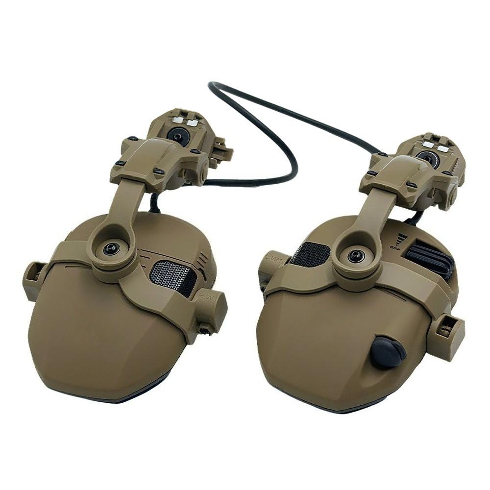 Electronic Shooting Headset Helmet Mounted Version Hunting Pickup and Noise Reduction Tactical Headset Hearing Protection