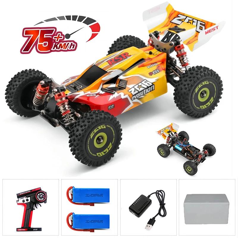 WLtoys 144010 75KM/H 2.4G RC Car Brushless 4WD Electric High Speed Off-Road Remote Control Drift Toys for Children Racing