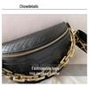 2021 Trendy Women's Plaid PU Crossbody Bag with Thick Chain