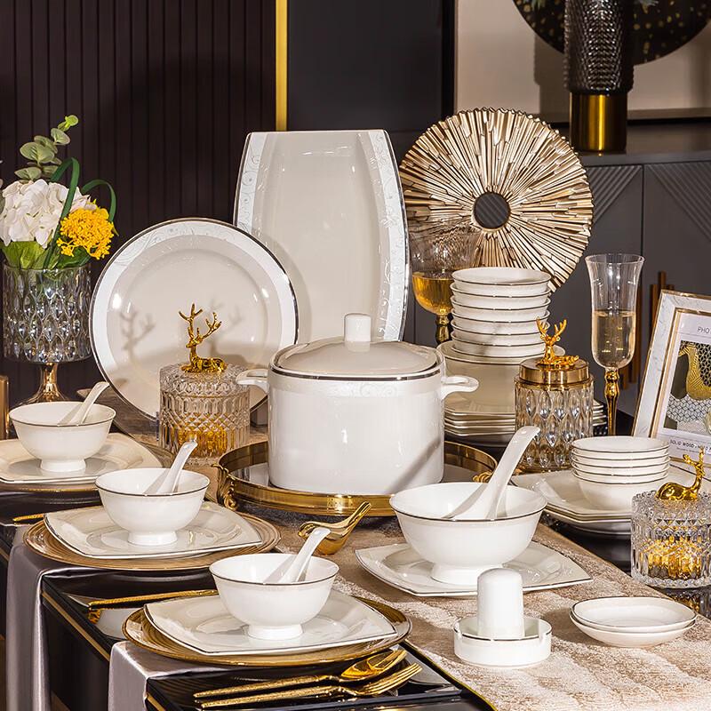 Mode Lanka 66-Piece Ceramic Dinnerware Set