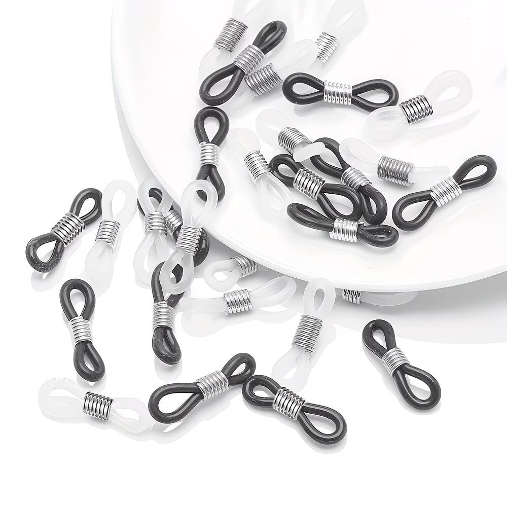 20pcs Anti-Slip Silicone Buckles – Accessories for Eyeglass Chains, Mask Ropes, Versatile Clips
