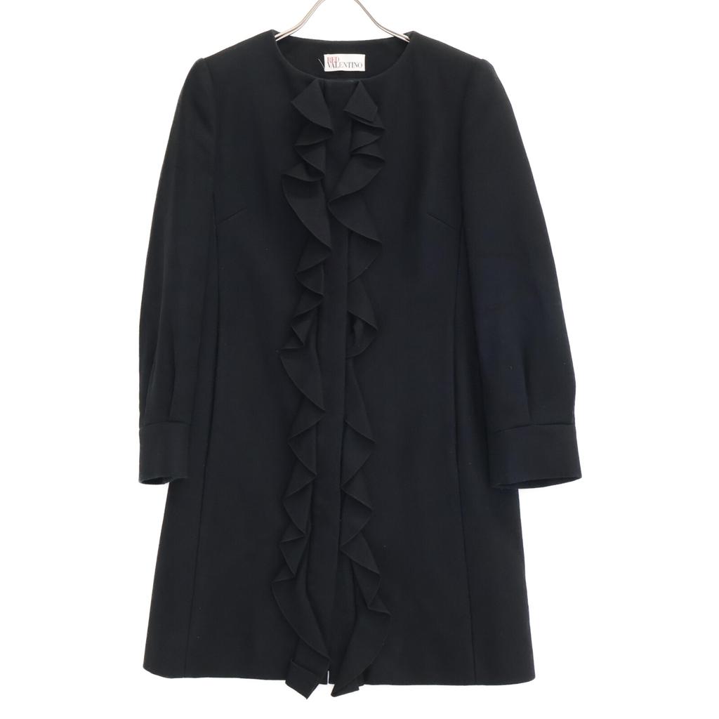 RED VALENTINO V11210R 11AW Black Center Frill Coat coat 40 blackUsed